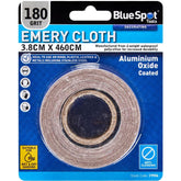 BlueSpot Wet And Dry Emery Cloth Abrasive Sandpaper 3.8cm x 460cm 180 Grit